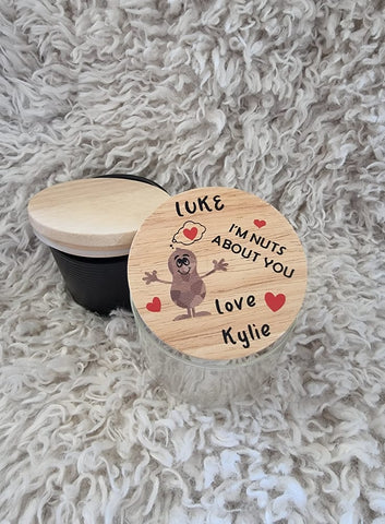 Valentines Day Gift Nut Jar